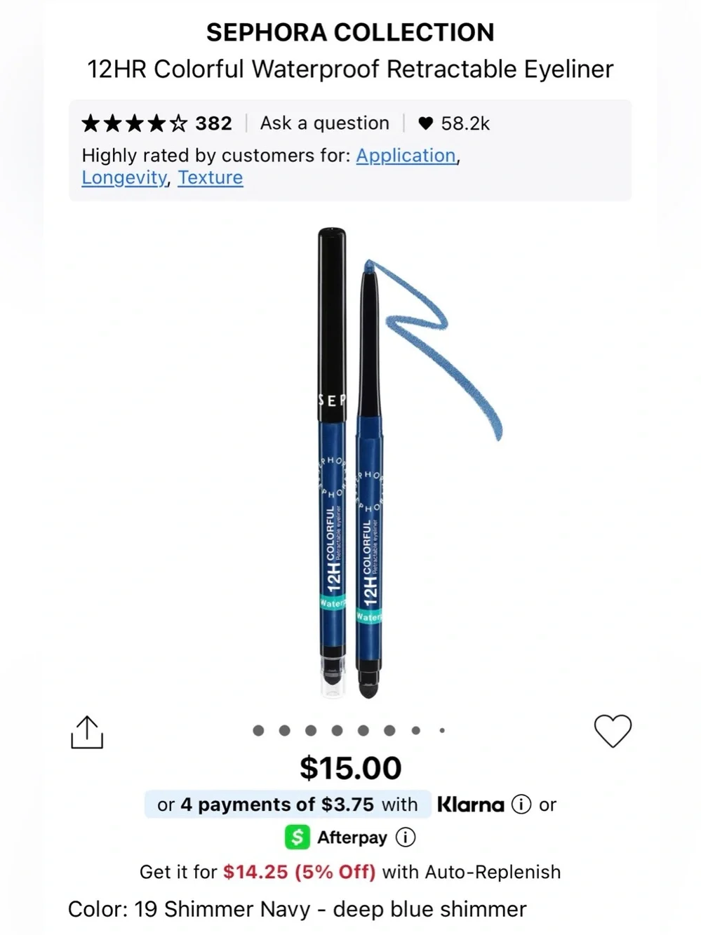 Set of Sephora Collection Waterproof Eyeliner (2) + EyeShadow Stick